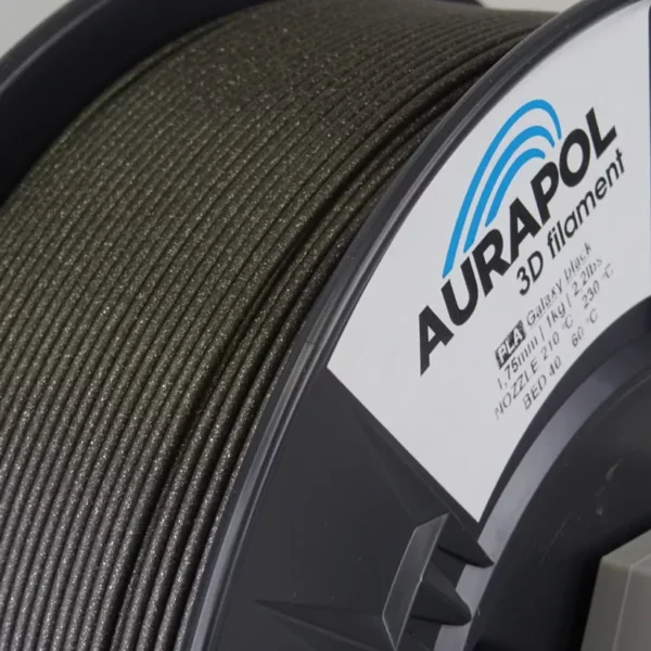 <span style="font-weight: 300;">Aurapol</span><br>Filament PLA Galaxy Czarny - obrazek 2
