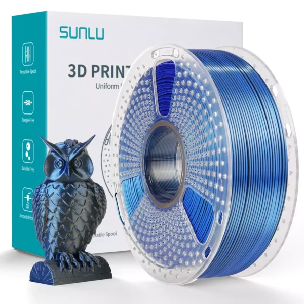 <span style="font-weight: 300;">Sunlu</span><br>Filament PLA+ Silk Dual-Color Black-Blue - obrazek 7