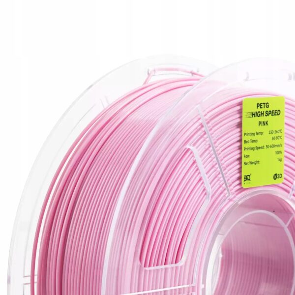 Filament X3D BTT PETG HS Pink Różowy 1,75mm 1kg - obrazek 2
