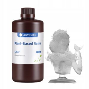 Żywica Anycubic Plant-Based Clear Bezbarwny 1kg Słaby Zapach